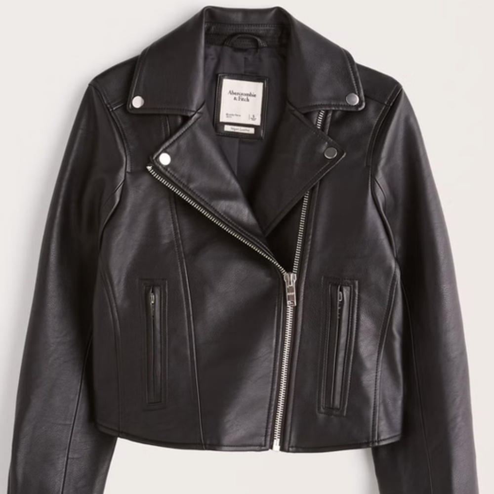 Abercrombie Vegan Leather Moto Jacket